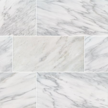 Msi Arabescato Carrara 12 In. X 24 In. Honed Marble Floor And Wall Tile, 5PK ZOR-NS-0096